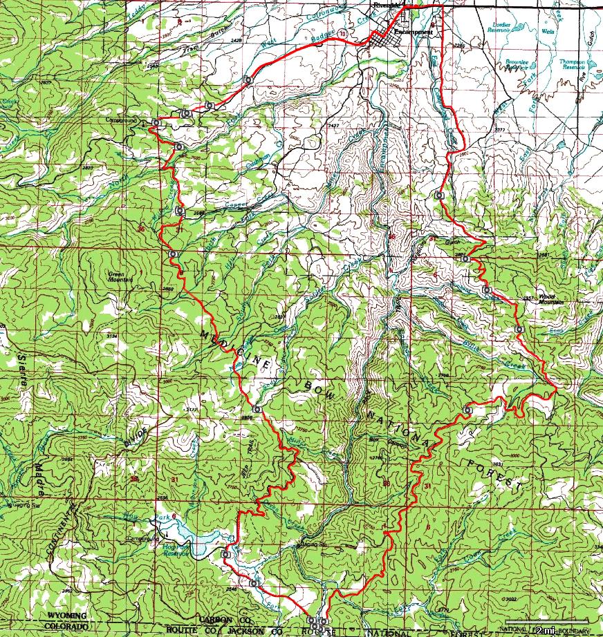 Sierra Madre Scenic Loop   Topo 